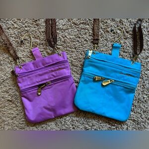 Samantha Brown Travel Crossbody Bags – 2-Pack (Blue & Purple)